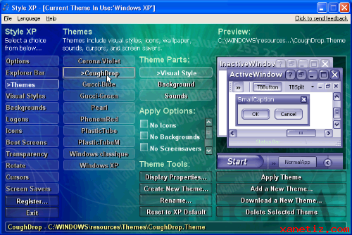 Installer un thme pour Windows XP